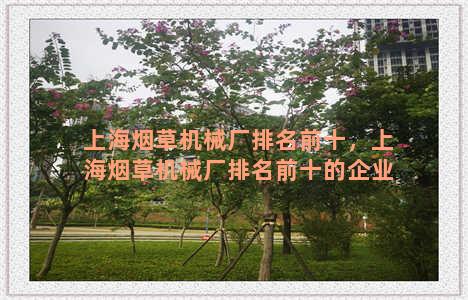 上海烟草机械厂排名前十，上海烟草机械厂排名前十的企业