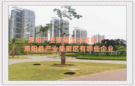 原阳产业聚集区排名前十，原阳县产业集聚区有哪些企业